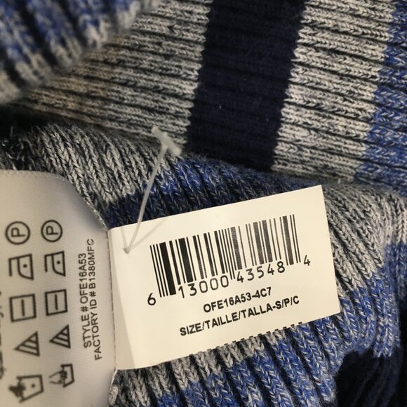 BCBGENERATION Striped Ribbed Stretch Knit Peplum Ruffle Hem V Neck Sweater Top - Picture 3 of 10